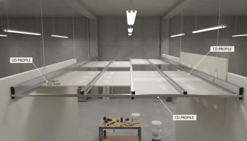 UD i CD profili za spušteni plafon
