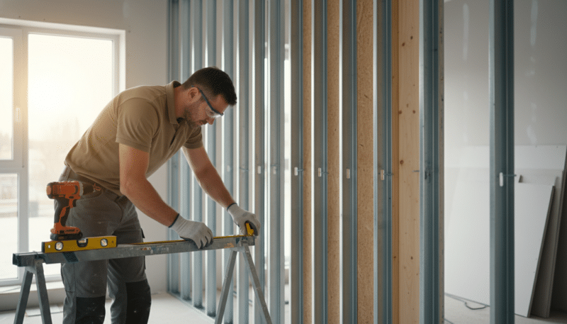postavljanje metalnih profila za gipsani zid