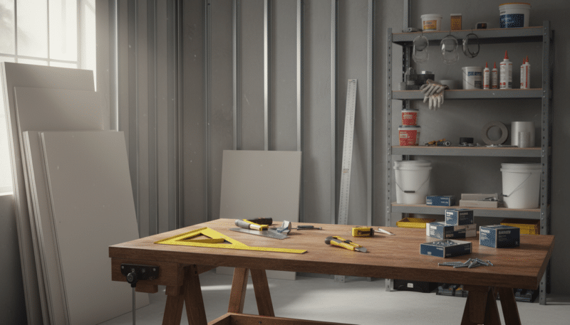 priprema materijala i alata za gipsani zid