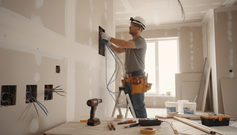 ugradnja instalacija u gipsani zid